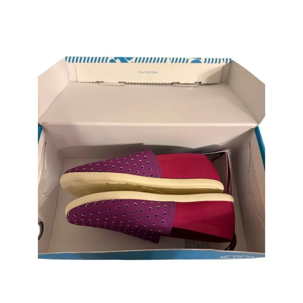Brand New Native Two Tone Shoes Grape Purple Raspberry Red Slip On Unisex